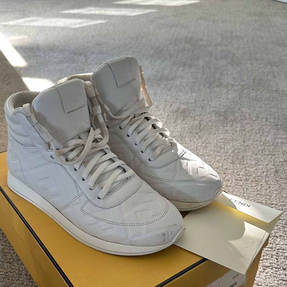 Fendi Women’s Quilted White Sneakers